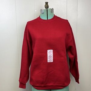 Vintage 80's Red Chic Sport NuBlend Crewneck Blank Fleece Sweatshirt Blank
